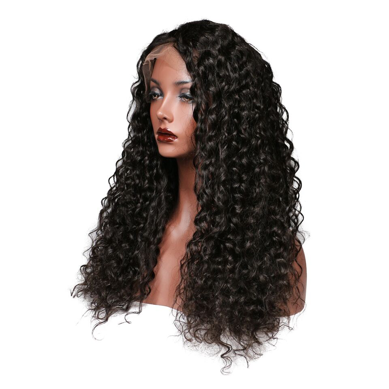 Black Curly Lace Front 100% Human Virgin hair