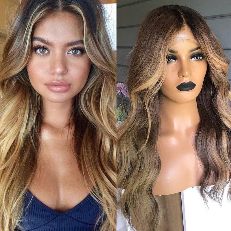 Gentle Wavy  Long Blonde Wigs