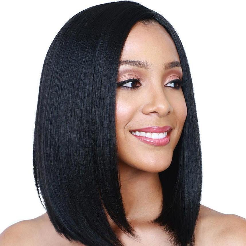 Natural Bobo black medium straight hair