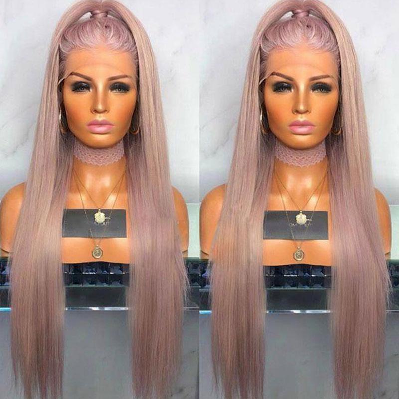 Pink Heat-Resisting Natural wig