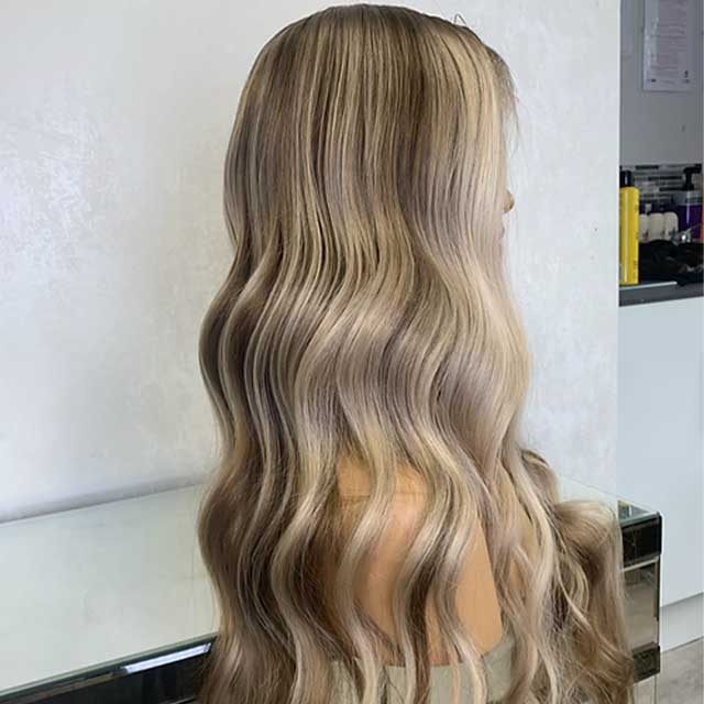 New Fashion Blonde Long Wave Wig