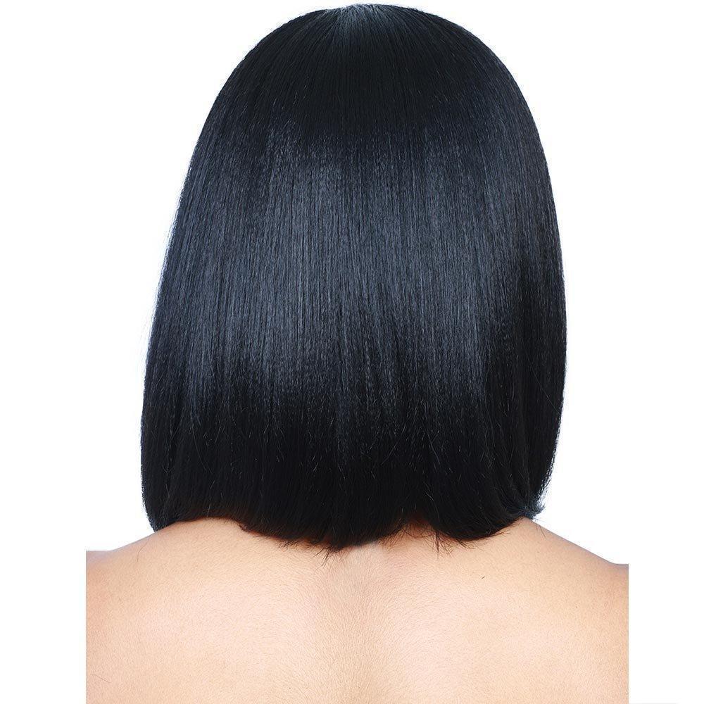 Natural Bobo black medium straight hair